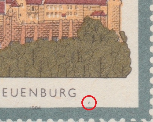 80 Pf mit Fleck rechts unten